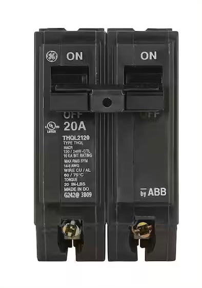 THQL2120- GE 20amp Double Pole Circuit Breaker