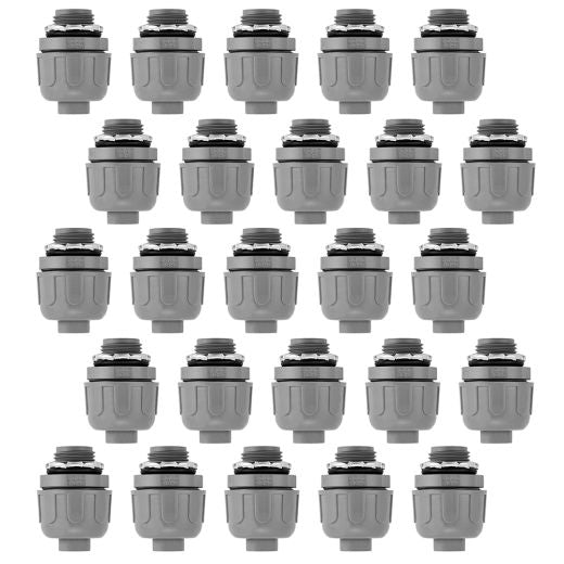 3/4 in. Straight Liquid Tight Non Metallic Conduit Fitting Connectors (100 Pack)