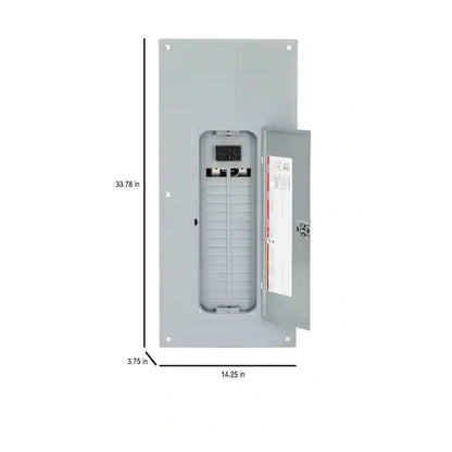 Homeline 100 Amp 30-Space 60-Circuit Indoor Main Breaker Plug-On Neutral Load Center with Cover