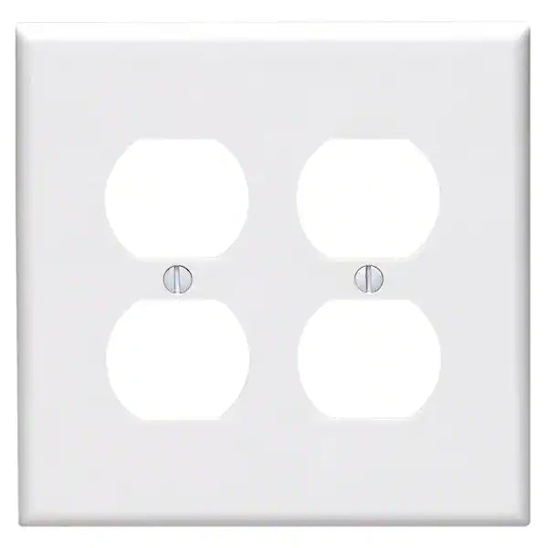 2-Gang Duplex Outlet Nylon Wall Plate (10-Pack)