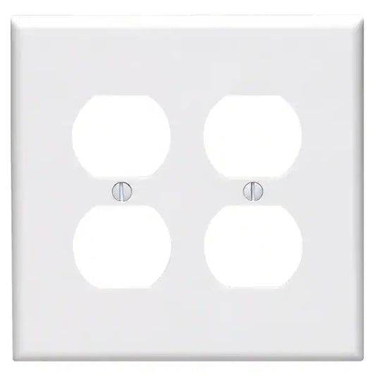 2-Gang Duplex Outlet Nylon Wall Plate (10-Pack)