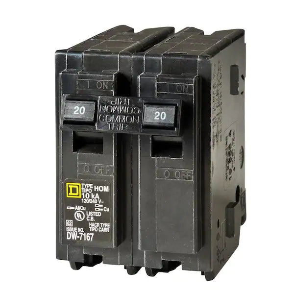 Square D 20 Amp 2-Pole Circuit Breaker