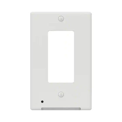 Decor Plastic Wall Plate with Nightlight - White