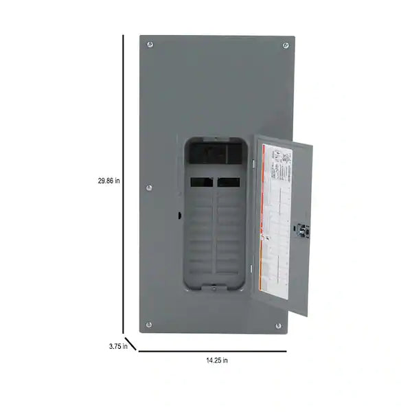 Homeline 200 Amp 20-Space 40-Circuit Indoor Main Breaker Plug-On Neutral Load Center with Cover