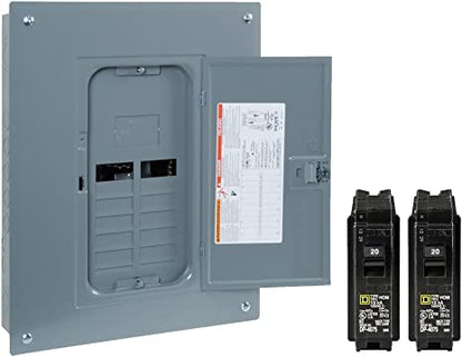 Homeline 125 Amp 12-Space 24-Circuit Indoor Main Lug Plug-On Neutral Load Center w/ Cover, Ground Bar(HOM1224L125PGCVP)