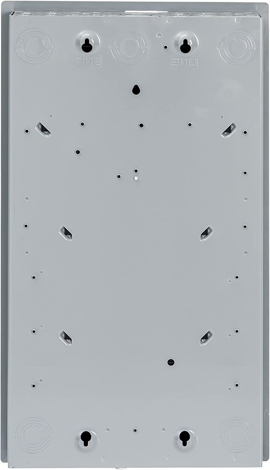 Square D - HOM2448M100PC Homeline 100-Amp 24-Space 48-Circuit Indoor Main Breaker Load Center with Cover, Plug-on Neutral Ready