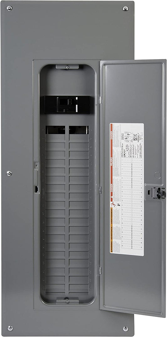 Square D - HOM4080M200PC 200 Amp 40-Space 80-Circuit Indoor Main Breaker Load Center, Gray