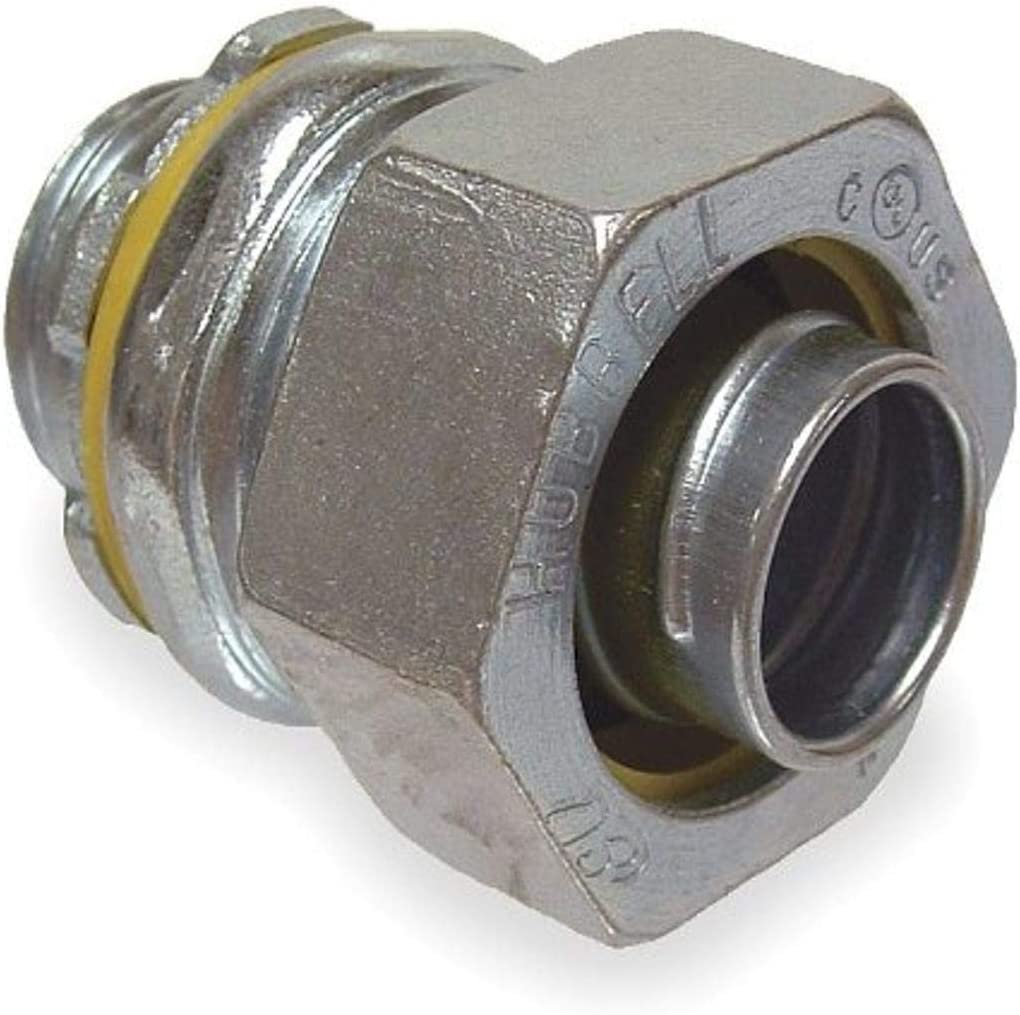 Hubbell-Raco 3405 Liquid Tight Connector, Steel, 1-1/4" (Pack of 10)