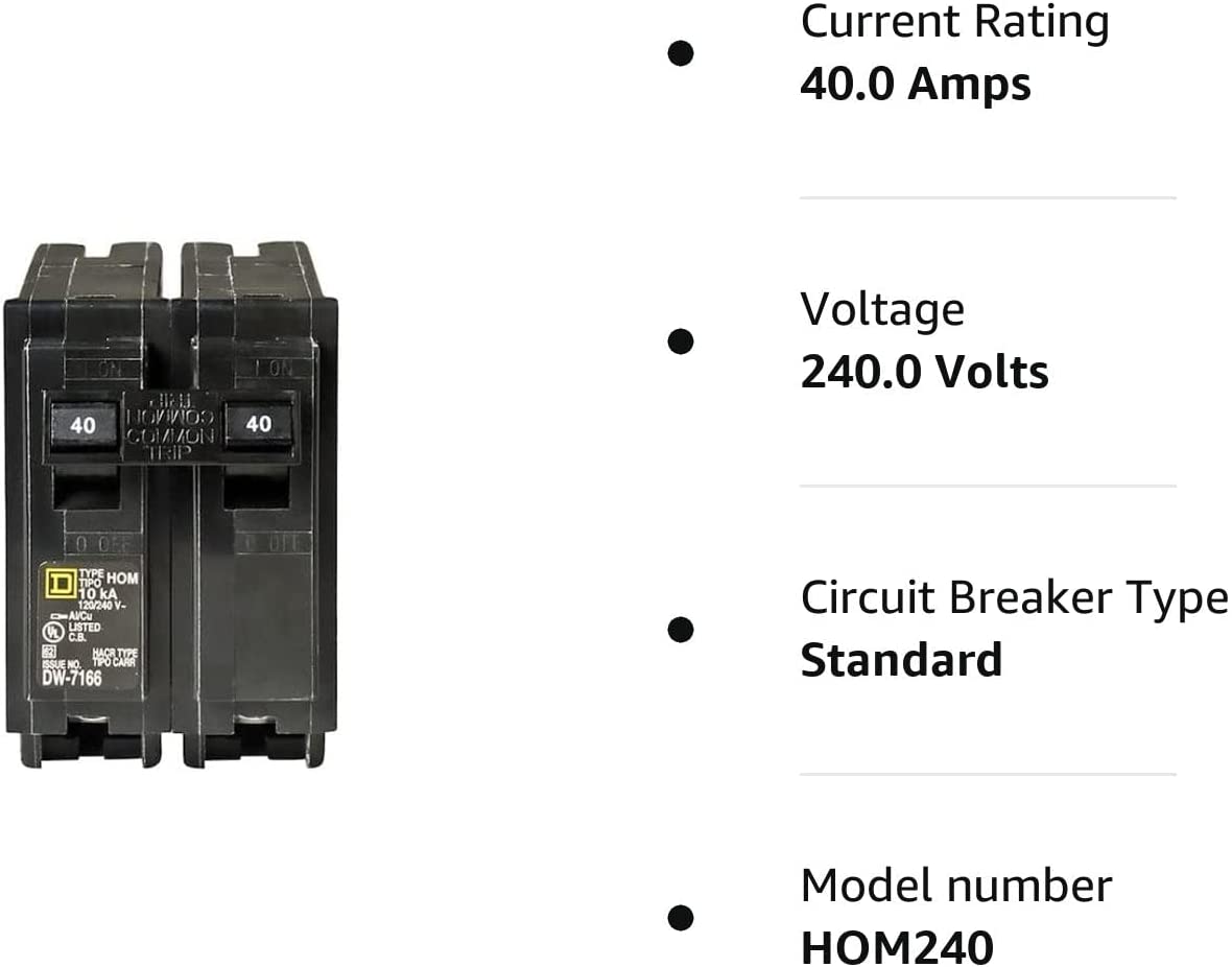 HOM240CP Homeline 40-Amp Double-Pole Circuit Breaker