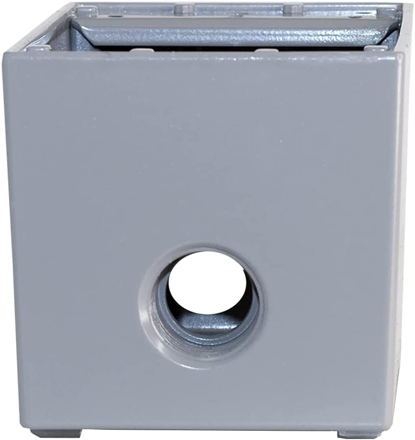 Weatherproof 1/2-Inch 5 Holes 1-Gang Deep Box, Gray