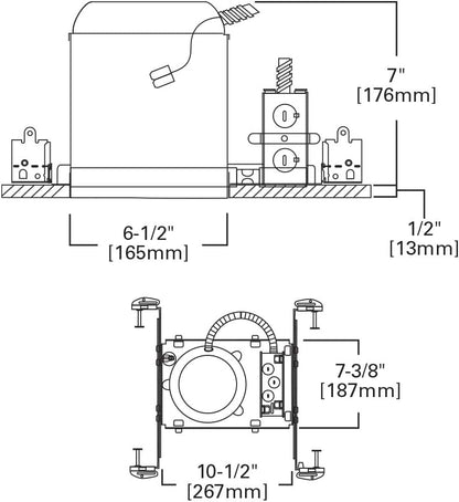 Halo H750ICAT, 6" LED Housing, IC Air-Tite, for listed Halo LED Modules