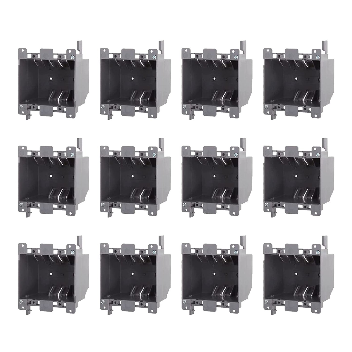 2-Gang PVC Old Work Electrical Outlet Box (12-Pack) | 25 cu. in