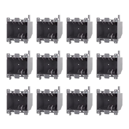 2-Gang PVC Old Work Electrical Outlet Box (12-Pack) | 25 cu. in