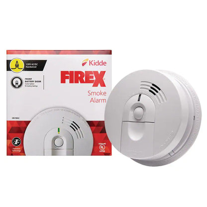 Kidde Firex Smoke Detector, Hardwired with Battery Backup & Front-Load Battery Door, Smoke Alarm (4 pack)