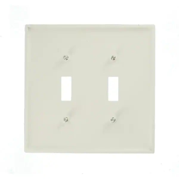 Leviton White 2-Gang Toggle Wall Plate (10-Pack)