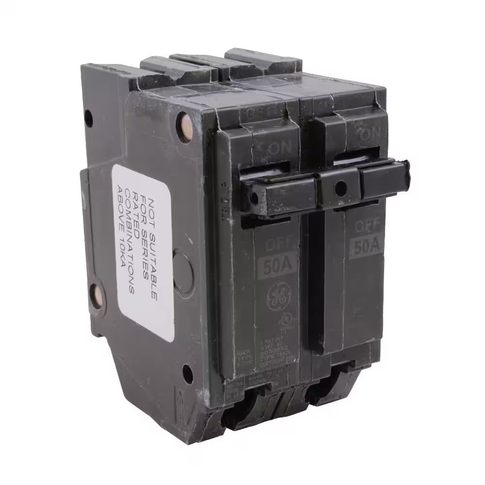 General Electric THQL2150 Thick Series 2-Pole 50-AMP Circuit Breaker, 50 amp