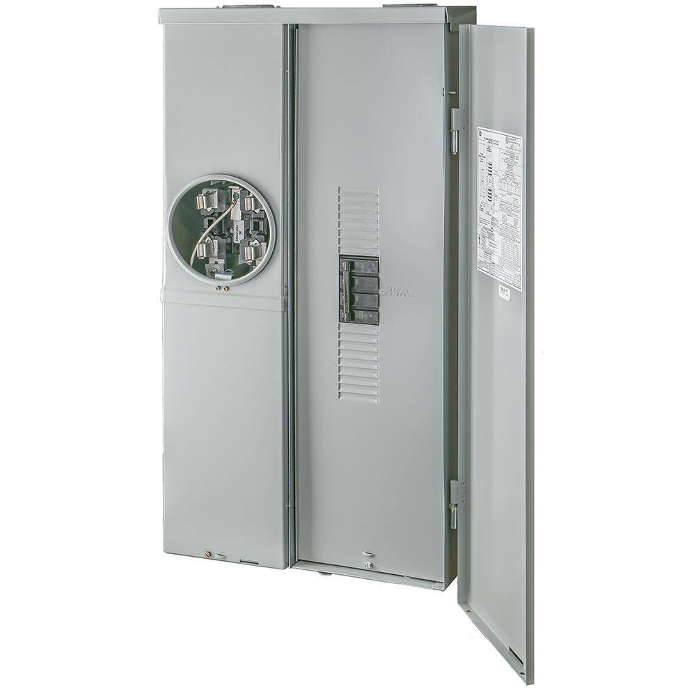 GE Brand 200 Amp 8-Space 16-Circuit Outdoor Combination Main Breaker Meter Socket Load Center