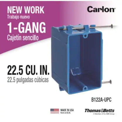 1-Gang 22 cu. New Work PVC Electrical Outlet Box