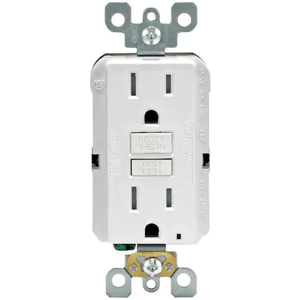 15 Amp 125-Volt Duplex SmarTest Self-Test SmartlockPro Tamper Resistant GFCI Outlet, White