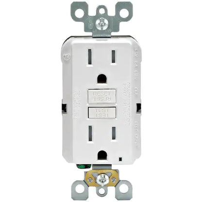 15 Amp 125-Volt Duplex SmarTest Self-Test SmartlockPro Tamper Resistant GFCI Outlet, White