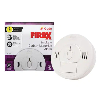 Firex Hardwired Combination Smoke and Carbon Monoxide Detector with Voice Alarm and Front Load Battery Door (2-Pack)